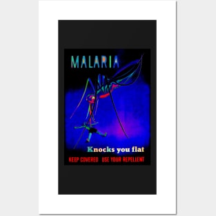 Malaria Knocks You Flat Posters and Art